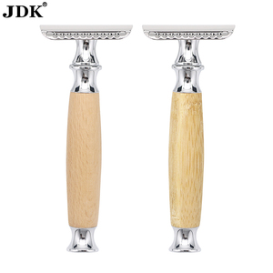 Alat cukur Perawatan Pria, ramah lingkungan Label pribadi pegangan bambu pencukur Keselamatan sisi ganda 2023 - Product Image 3