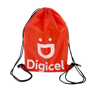 Factory Customized Full Printing Silk Screen Waterproof Eco-Friendly Polyester Drawstring Backpack Reusable Sports Sack Chain
