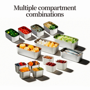 Lekfre PP Storge <strong>Box</strong> 6 Compartment Divided Serving and Keep Fresh <strong>Removable</strong> Snackle <strong>Box</strong> Portable Snack <strong>Box</strong> Dishwasher Safe - Product Image 4