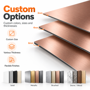 Échantillon Gratuit : Panneaux Composites en Aluminium (ACP) Modernes, Revêtement PE, Légers, Antibactériens, Ignifuges pour Murs Extérieurs d'Hôtels - Product Image 4