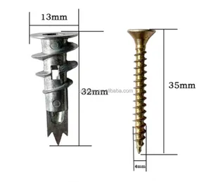 Les boulons en alliage de zinc ne nécessitent pas de perçage Vis dans les vis en alliage de zinc Ancrage de panneau de gypse