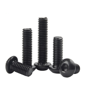 M2 M3 M4 M5 M6 M8 ISO7380 grado 10.9 acciaio ossido nero tondo testa esagonale bulloni viti a bottone - Product Image 4
