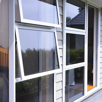 Venta al por mayor barato toldo ventana antirrobo seguridad doble vidrio aluminio toldo ventanas con barra protectora