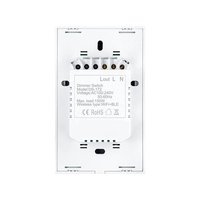 Interrupteur intelligent tactile WiFi Tuya, variateur de lumière, 110V-220V, tension universelle, commande vocale, panneau en verre trempé blanc, noir, or