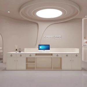 <span class=keywords><strong>Venta</strong></span> Directa de Fábrica, Mostrador de Recepción Moderno y Minimalista con Caja Registradora, Logotipo Personalizado, Mostrador para Banco, Hospital u Oficina - Product Image 4