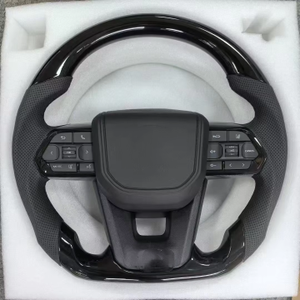 Volant à bouton noir 2008 2021 <span class=keywords><strong>GR</strong></span> Style volant en Fiber de carbone pour Toyota LAND CRUISER LC79 LC76 LC70 - Product Image 1