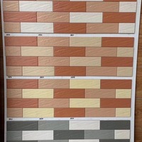 Carreaux muraux en céramique pour extérieur 300x600mm, surface mate, design pastoral, brique solide, pour balcon, maison individuelle, villa, usage agricole/rural