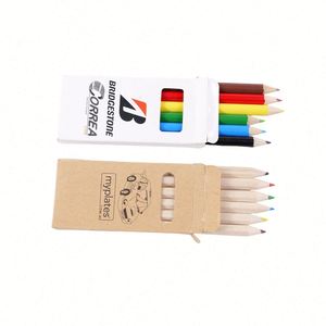 Hot Sale Custom Natural Wood Colored Pencil Set in Kraft Paper <b>Box</b> for Child - Product Image 1