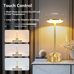 Nordic Modern Minimalist LED Table Lamp Night <b>Light</b> Ambient <b>Light</b> Metal Design for Bedroom Living Room Study - Product Image 4