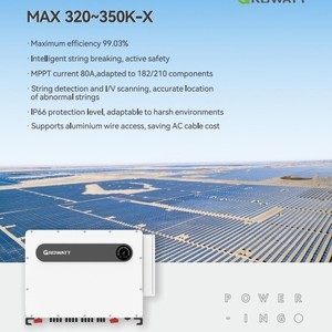 Growatt อินเวอร์เตอร์พลังงานแสงอาทิตย์สามเฟส150-180Ktl3 x lvmv สำหรับใช้ในเชิงพาณิชย์ - Product Image 4