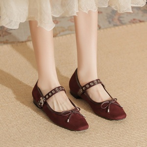 Zapatos Planos Franceses con Punta en Pico y Diseño de Perlas, Zapatos Impermeables para Mujer con Patrón Geométrico y Correa Única - Product Image 5