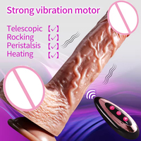 Dildo réaliste de haute qualité, épais, en silicone, à double densité, avec télécommande, ventouse géante, jouets pour femmes