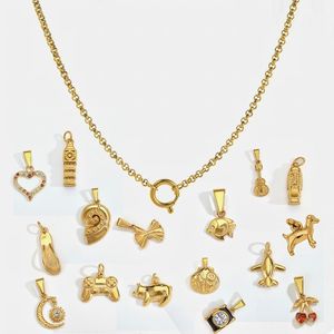 Olivia Acier Inoxydable Vente <span class=keywords><strong>en</strong></span> <span class=keywords><strong>Gros</strong></span> <span class=keywords><strong>Pâtes</strong></span> Pendentif Cerise <span class=keywords><strong>Chien</strong></span> Pvd Or 18k Coquillage Bijoux de Plage Hommes Femmes Charme <span class=keywords><strong>pour</strong></span> la Fabrication de Bijoux - Product Image 1