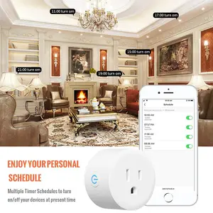 Tuya Smart Plug telecomando usa 10A Tuya Mini WiFi Plug con spina Alexa Google Home Voice Control programma di temporizzazione presa intelligente