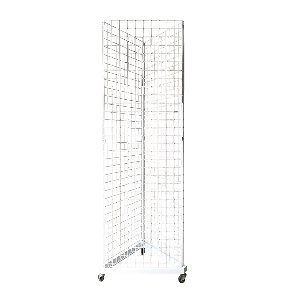 Digital Store Easy To Move Wire Mesh Display Rack Mobile Phone Accessories Display Stand With Wheels