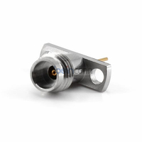 Conector Coaxial RF de 2.4mm, 2 Holes, Montaje en Panel, DC-50GHz, Bajo VSWR, 50 Ohm, Jack Hembra, para Analizador de Redes