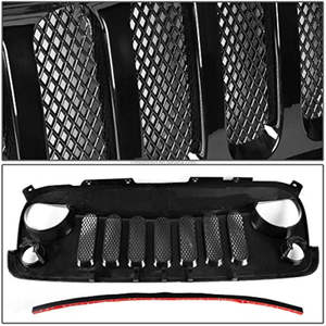 <span class=keywords><strong>Calandre</strong></span> <span class=keywords><strong>Angry</strong></span> Eyes de pare-chocs avant noire ABS personnalisée pour <span class=keywords><strong>Jeep</strong></span> Wrangler JK troisième génération 2007-2018 - Product Image 3
