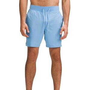 Pantalones Cortos Deportivos para Hombre, 120 g/m², Spandex/Poliéster, Satén, Transpirables, Ecológicos, con Cierre de Cordón, para Gimnasio y Tenis, Color Sólido - Product Image 1