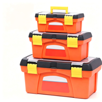 Boîte de rangement d'outils portable, organiseurs empilables avec loquets pliables et plateau amovible