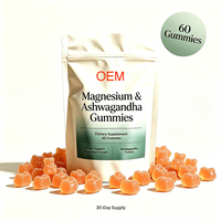Gummies au Magnésium et Ashwagandha pour le Soutien Anti-Stress et la Relaxation – Formule Végétalienne – Vente en Gros et Personnalisation OEM Disponibles – Gummies au Magnésium