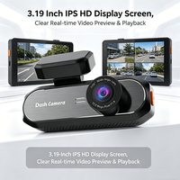 VIEVGUARB VS121 Cámara para Coche con Grabación de Vídeo, Monitor de Estacionamiento, Grabación en Bucle, Visión Nocturna, Sensor G, Control por App, WiFi, GPS, Doble Lente