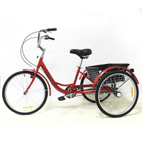 Venta al por mayor 24 "1 velocidad moderna buena calidad precio barato Triciclo de bicicleta de tres ruedas para la venta con diseño de moda