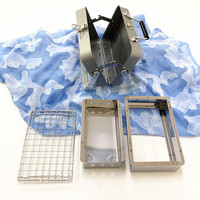 Conception de valise personnalisée Outils de barbecue pliants pour l'extérieur Gril à charbon de bois portable pour mini-camping BBQ