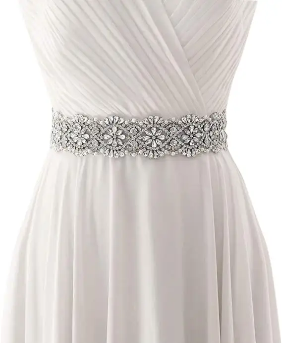 Women's Wedding Belt Crystal Pearls Bridal Sash Rhinestone Dress Belts for Bridal Gowns