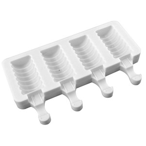 Silicone Ice Cream Mold 4 Cavity Square Spiral Heart Chocolate Popsicle Mold For Jelly Ice Cream Making - Product Image 5