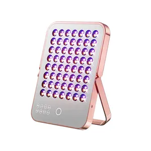 Phototherapy Makeup Mirror Skincare 112 Led Beads 8 Modes Red Light Therapy Panel Device Face Makeup Mirror