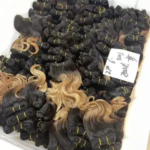Paquet de cheveux humains avec fermeture, Extension de cheveux humains ondulés avec fermeture