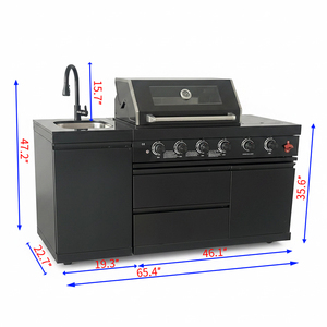 Amerikaans magazijn CE-gecertificeerde hoogwaardige gasgrill buitenkeukenset BBQ-kasten eiland voor tuinbijeenkomsten - Product Image 4