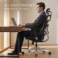 Chaise de bureau et de gaming AOR à haute capacité de charge, cadre renforcé en nylon, réglable en hauteur, rotation à 360 degrés, vente en gros d'usine