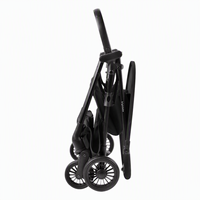 Poussette de voyage compacte et légère Brightbebe pour bébé, pliable d'une seule main, avec harnais de sécurité à 5 points pour avion