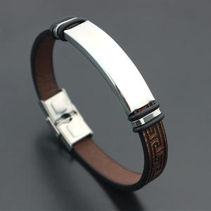 สร้อยข้อมือสแตนเลสแฟชั่นมันวาว,สร้อยข้อมือเหล็กไทเทเนียมแฟชั่นเรียบง่ายสร้อยข้อมือคู่<span class=keywords><strong>เกาหลี</strong></span>กำไลข้อมือชายสามารถแกะสลัก DIY - Product Image 3