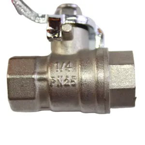 High quality JD4022 Brass ball valve G1/4" G3/8" thread DN8 DN10 nickel plated flow control valves