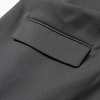Robe longue plissée en mélange de laine pour femme Thousand Yan, col en V, effet amincissant, drapé élégant, style minimaliste, pour le bureau, couleur foncée