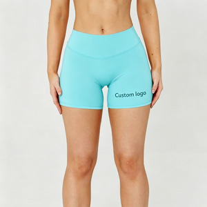 Shorts de yoga Sculptseam en Nylon 66+Spandex, taille mi-haute 5 pouces, effet push-up fessier dissimulé, anti-effet camel toe, personnalisable OEM/ODM - Product Image 4