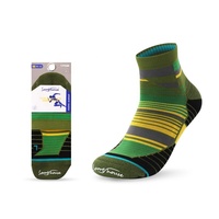 Chaussettes athlétiques à compression rembourrées Chaussettes de course ultra-légères à rayures Micro Crew pour homme
