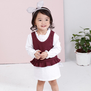 <span class=keywords><strong>Abbigliamento</strong></span> per Bambine, Set <span class=keywords><strong>di</strong></span> Vestiti Boutique in Cotone Tinta Unita, Completi a Due Pezzi per Bambine - Product Image 2