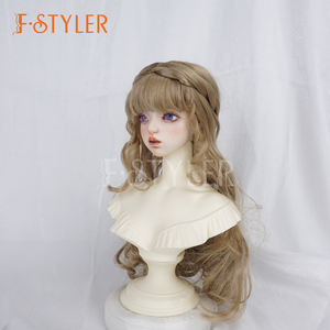 Fstyler BJD วิกผมตุ๊กตาผูกครึ่งหลังวิก<span class=keywords><strong>ผม</strong></span>สังเคราะห์ผ้าขนตุ๊กตาหยักศกยาวตุ๊กตาน่ารัก BJD อุปกรณ์เสริมแต่งตัว - Product Image 4