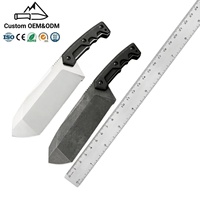 Couteau de chasse à lame fixe en acier N690, manche intégral, long, pour camping en extérieur, bricolage, vente en gros, 5 mm, personnalisé, OEM, fait main
