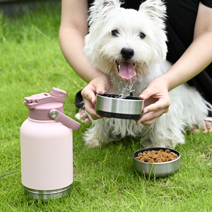 OEM 32oz 3 in 1 yalıtımlı paslanmaz çelik <span class=keywords><strong>pet</strong></span> besleyici köpekler için 1000ml açık seyahat taşınabilir su şişesi - Product Image 2