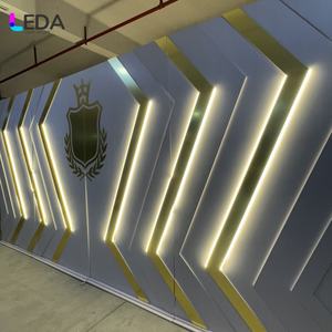 LEDA Glowing Gold Lines Large Backdrop <b>Wall</b> Sturdy Build Wedding Stage Stand for Wedding <b>Party</b> - Product Image 2