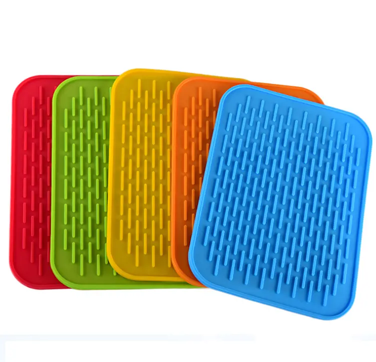 Hot sale products Kitchen Counter Heat Resistant silicone dish drying mat