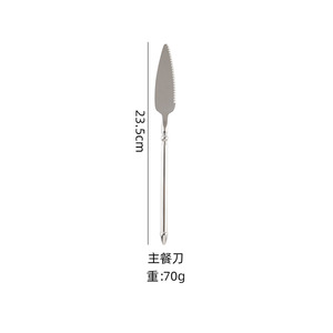 Jinhui Industrial 304 Stainless Steel Neptune Steak Knife Fork Spoon <b>Set</b> Mirror Polished Tableware for Home Hotel Use - Product Image 6