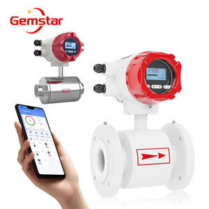 分割型フランジ接続 DN50 RS485 HART プロトコル スマートインテリジェント液体油水パルス磁気流量計 - Product Image 1