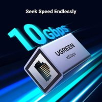 UGREEN Konektor RJ45 10Gbps Ekstensi Jaringan untuk Kabel Ethernet Cat8 Cat7 Cat6 Adaptor Gigabit Female ke Female