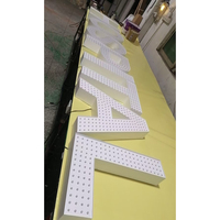 Lettres lumineuses LED personnalisées avec éclairage à ampoules pour la décoration des hôpitaux, lettres métalliques 3D géantes pour les devantures de magasins