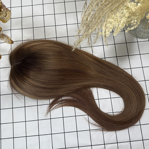 ท็อปเปอร์ผมสีบลอนด์น้ำผึ้งแฟชั่นใหม่ ฐานไหม 100% <span class=keywords><strong>ผม</strong></span>ยุโรป ลอนธรรมชาติ สำหรับผู้หญิงผมบาง - Product Image 5